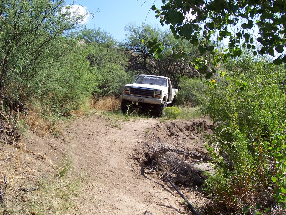 There was some pucker factor for us fullsizers here, as this ledge was quite tall.  It had been washed out from the last flood.
