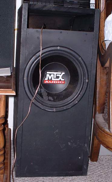 2006 Ford E350 - Here's my MTX in the box I built for my JBL W10GTi. This definitely sounds better than the small box it was in before. I should get a new s…