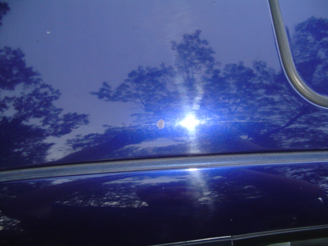 passenger side roof... weird spot... hasnt rusted or changed at all since i bought the car.