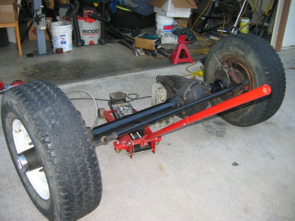 swapped the center link (note: tie rod is too short) and getting ready to weld on C-bushing wedges