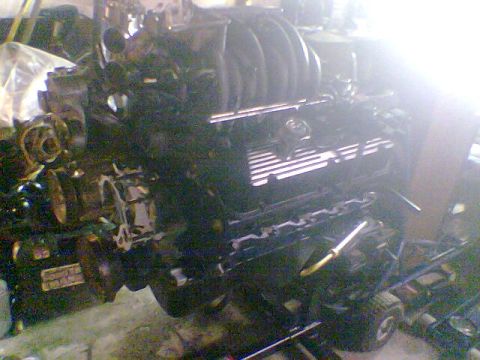 1988 Ford Bronco - Engine assembly, likely a V8, with intake manifold and valve covers visible. The registry claims it is from a 1988 Ford Bronco, but this ca…