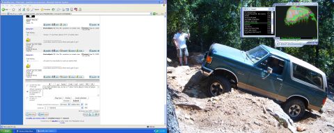 1988 Ford Bronco - This 1988 Ford Bronco is navigating a challenging off-road course.