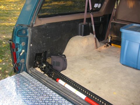 1996 Ford Bronco - next project is to put a small drawer tool bock here. can't decied if i should go tread plate like the tail gate cover and kick panels or b…