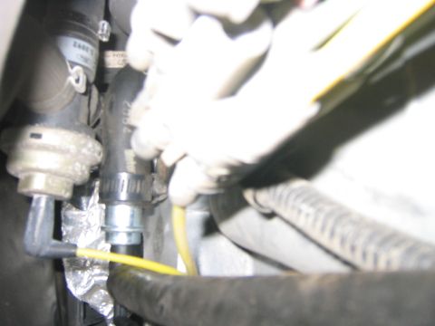 1995 Ford Bronco - You can see the PCV valve on the right with the hose in the fore ground going around to the top of the valve cover, right above the #8 cyil…