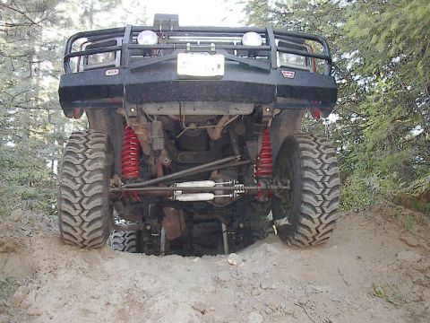 1986 Ford Bronco — Cresting a Tank Trap.