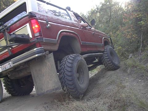 1986 Ford Bronco — Rear Travel is pretty good too.