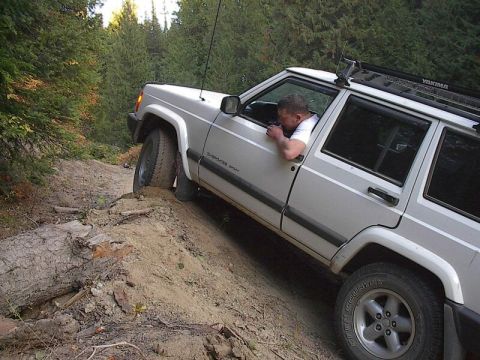 1986 Ford Bronco — Stephen trying to get high centered.