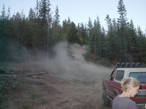 1986 Ford Bronco — Stephen climbing the trial.
