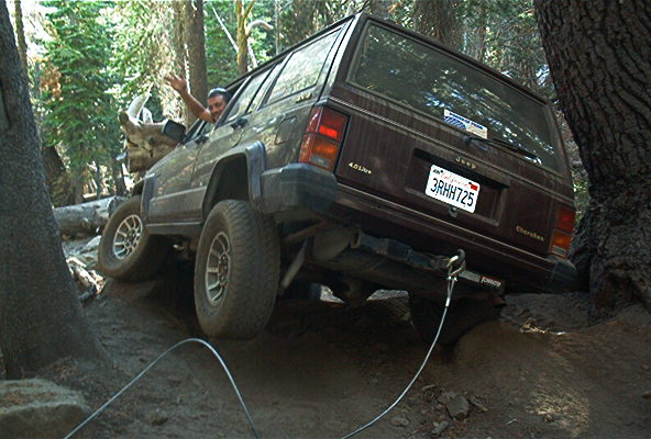 Here's Adam showing off for the camera.  He had a tire in the air a good amount of time this day.
