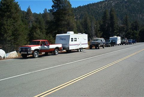 1986 Ford Bronco - The caravan's moving out after a great weekend. :)