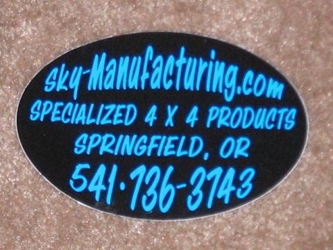 1991 Ford Bronco - Sticker for Sky-Manufacturing.com, a company specializing in 4x4 products, located in Springfield, OR.