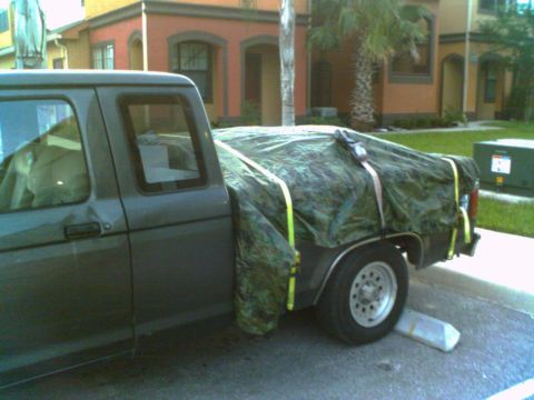 1990 Ford Ranger - Gettin her ready for a road trip. I got some funny looks from this one.