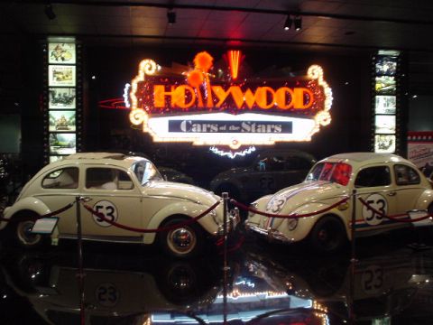 1968 Ford Mustang - Two iconic Herbie the Love Bug cars are on display at the Hollywood Cars of the Stars exhibit.