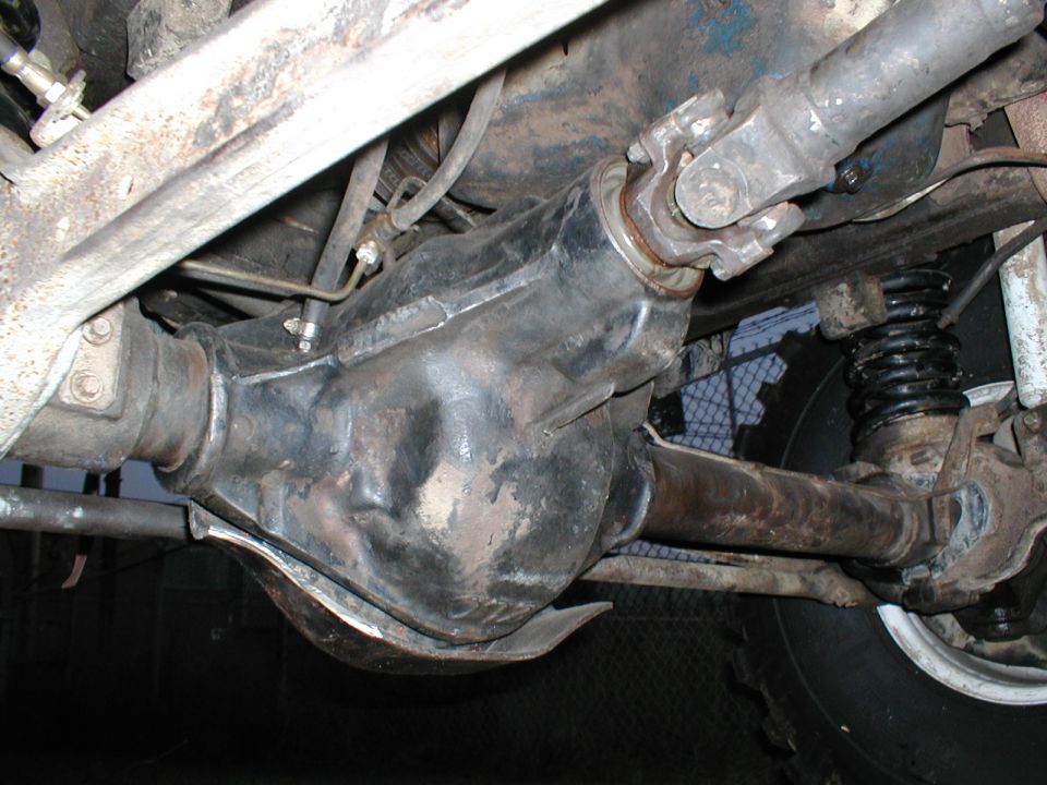 Rear differential and driveshaft assembly with U-joint