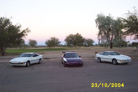 1994 Ford Probe - This was my GT Outside with White Dart (Jim) and Legion at a local Meet