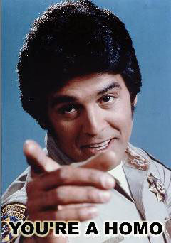 1987 Ford Bronco - A man in a uniform points directly at the viewer with a stern expression.