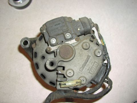1979 Ford Bronco - Motorcraft alternator part number 73F-10300-AB is shown with attached wiring.