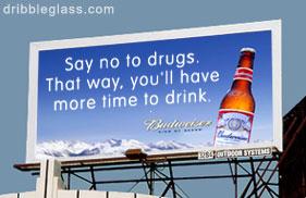 2005 BMW 3 Series - Billboard advertising Budweiser with a message about drugs and drinking.