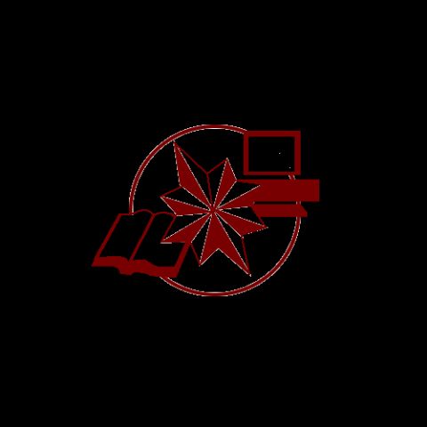 1993 Ford Bronco - A logo a compass rose, a book, and a square element, rendered in a single color.
