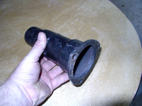 1990 Lincoln Town Car - Here's another side shot of the reducing adaptor. Even necking back down to the stock 2 1/4" muffler and kinked tailpipe, on the Bronco, di…