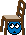 1968 Ford Mustang - A chair with a sad blue cartoon face is depicted in this image.