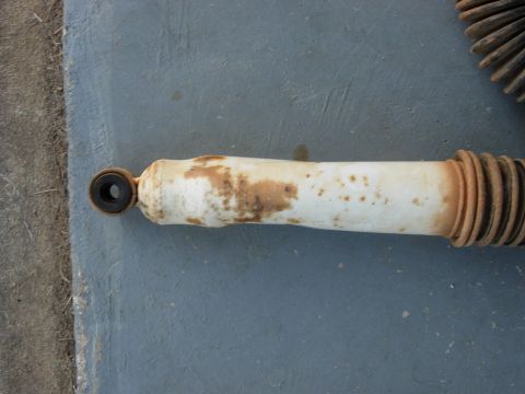 1995 Ford Bronco - Quite possibly the most mangled shock I've seen.