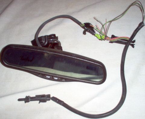 1983 Ford Bronco - RV Mirror w/Thermometer, compass, & auto-dimming. 1-line display. Complete with sensors, wiring pigtail, & mounting button, tested working.…