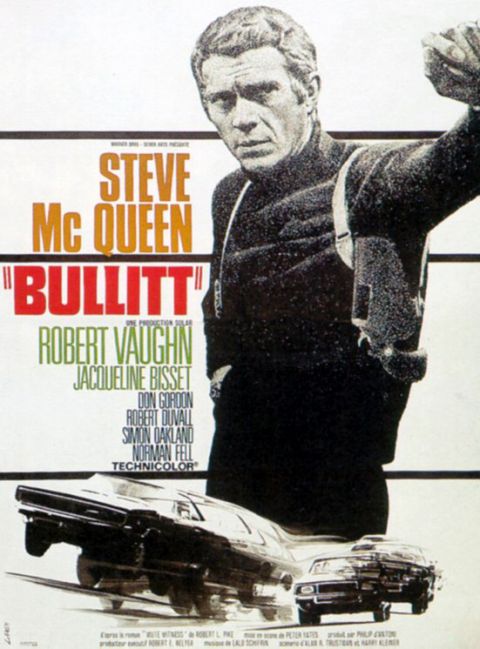 2000 Ford Crown Victoria - Poster for the 1968 film Bullitt, starring Steve McQueen and two cars.