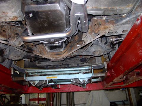 1990 Lincoln Town Car - How's that for nice direct runs off the manifolds into the Flowmaster Y collector ! The lowest point is still tucked higher than the front…