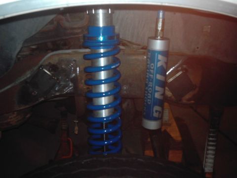1978 Ford Bronco - King Off-Road Racing Shocks with blue springs are visible on the vehicle's frame.