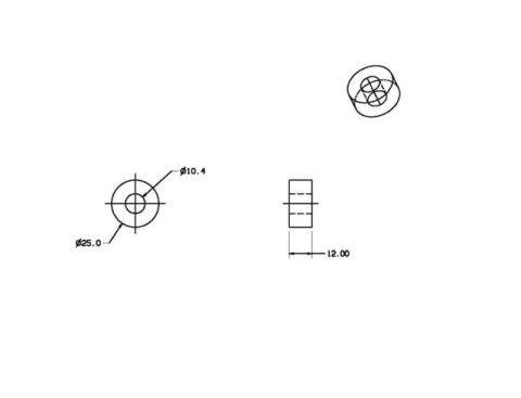 1993 Ford Probe - Diagrams display a circular component and a rectangular component with specified measurements.