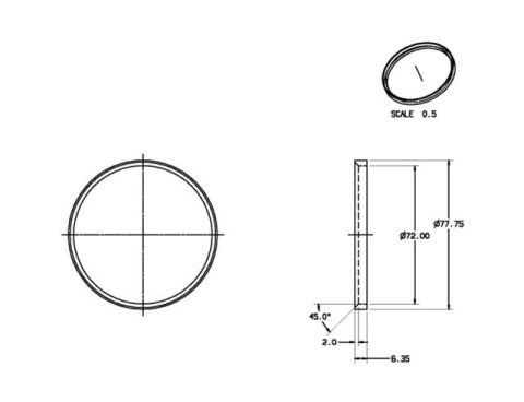 1993 Ford Probe - Diagram shows a circular component with detailed measurements and scale indicators.