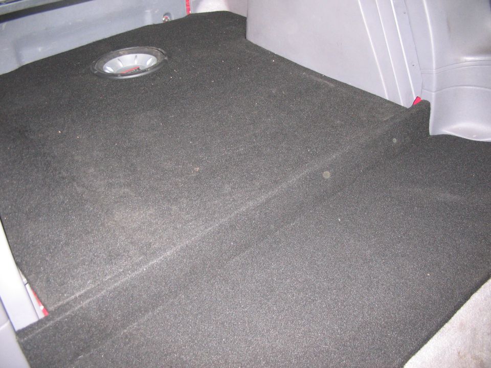 Interior cargo area with speaker