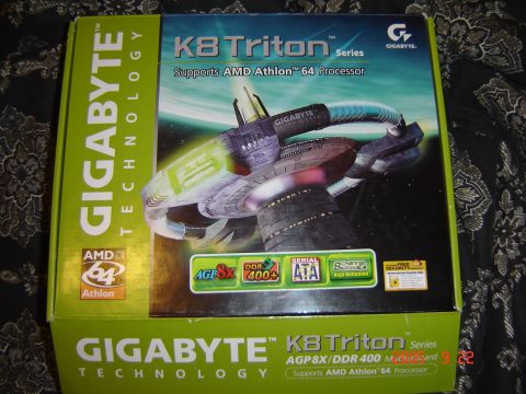 1993 Ford Bronco - This is a Gigabyte K8 Triton Series motherboard box, not a 1993 Ford Bronco.