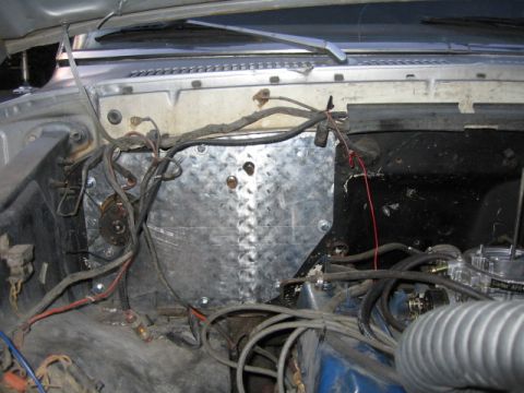 1976 Ford F-150 - Here is the aluminum firewall I cut to replace the hole where the a/c unit used to be. My a/c didn't work when I bought it, so I saved some…