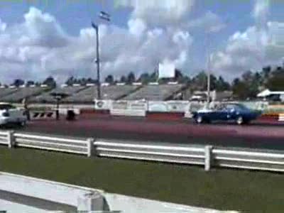 1968 Ford Mustang - me dragracing.. I get 20+ mpg... lol