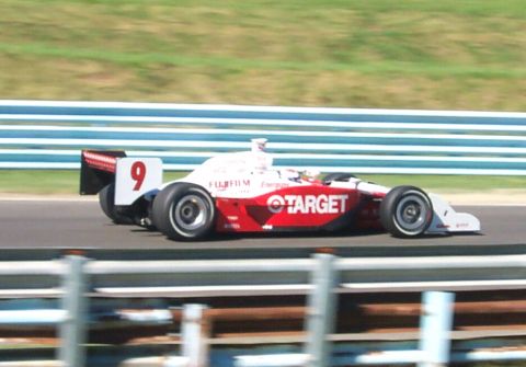 1979 Ford F-150 - A race car with Target sponsorship speeds down the track.