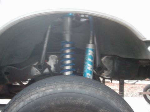 1978 Ford Bronco - The vehicle's suspension system features prominent King shocks and a Dunlop tire.