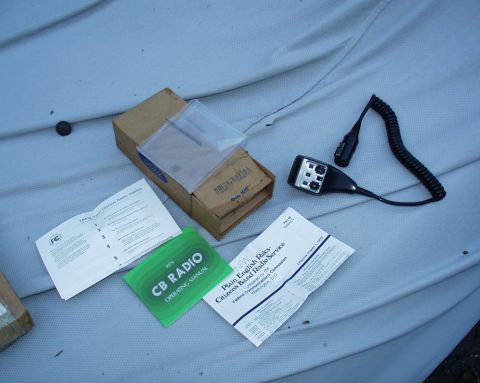1979 Ford Bronco - Operating manuals for a CB radio and Citizens Band Radio Service are shown with the radio and microphone.