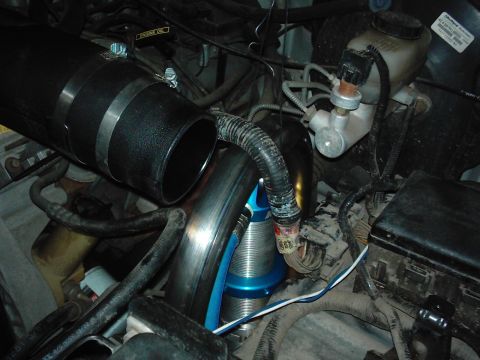 1978 Ford Bronco - Custom engine modifications are visible, including a large diameter intake tube and a blue coilover shock absorber.