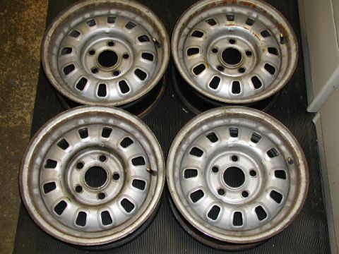 1967 Ford Ranchero - Original 68 - 69 Ford Styled Steel Wheels 14"X6" Very Good Original Condition. Straight and True Would need bead blasted and repainted for…