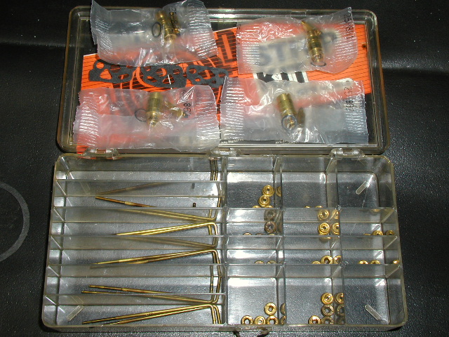 Strip Kit for AFB Carbs (and Edlebrock Performer) Contains full selection of metering rods & jets, also new needle valve assemblies