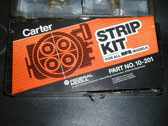 Carter Strip Kit part 10-201 carburetor tuning kit for AFB models in orange-labeled case