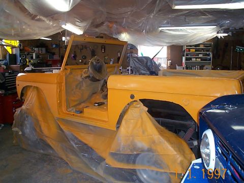 1974 Ford Bronco - redneck paint booth