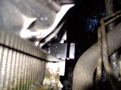 1990 Lincoln Town Car - This pic is way out of focus, but maybe you can see the notched angle steel, ready to accept and locate the stock Lincoln overflow tank's l…