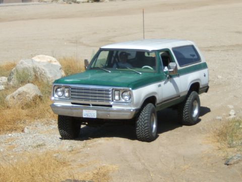 1988 Ford Bronco - This 1974 Dodge Ramcharger is shown in a desert landscape.