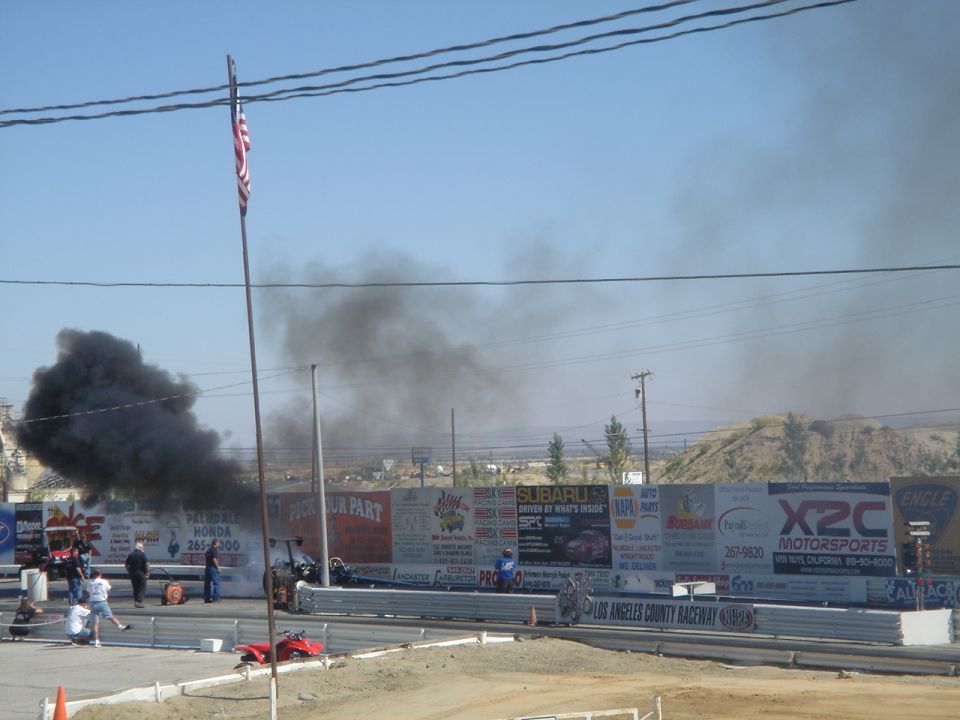 We launched real soft, brand new tires, still ran in the 8's!