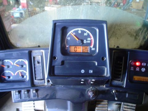 1966 International School Bus - Interior view of a vehicle's dashboard, showing various gauges and indicators.