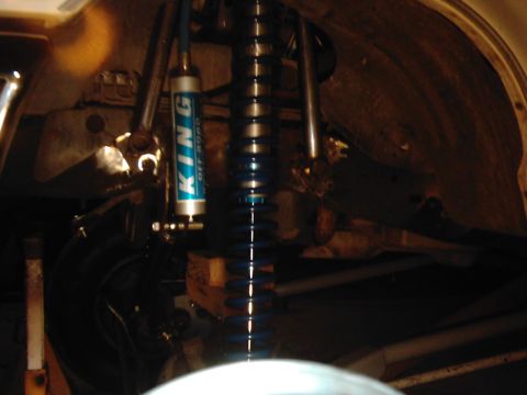 1978 Ford Bronco - Close-up view of King Off-Road suspension components, likely part of an aftermarket upgrade.