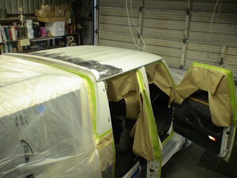 1993 Ford C-350 (Centurion Conversions) - will be able to open the doors to burn in the clearcoat and hide the paint lines